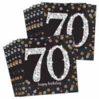 Amscan 269947 Sparkling Celebration 70th Lunch Napkin - 16 Piece