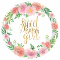 Amscan 269724 Floral Baby 10.5 in. Lunch Plates - 8 Piece
