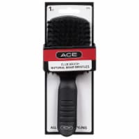 Ace Boar Bristles Club Brush - Black