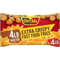 Ore-Ida Extra Crispy Fast Food French Fries Fried Frozen Potatoes Value Size Perspective: Main