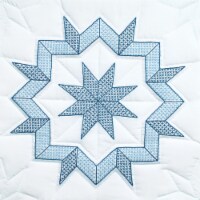 Jack Dempsey Stamped White Quilt Blocks 18 X18 6/Pkg-Kaleidoscope Star