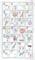 Jack Dempsey Stamped White Quilt Crib Top 40 X60 -ABCs