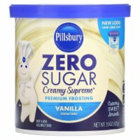 Pillsbury Zero Sugar Creamy Supreme Vanilla Premium Frosting Perspective: Main