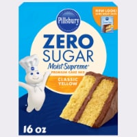 Pillsbury Zero Sugar Moist Supreme Yellow Premium Cake Mix Perspective: Main