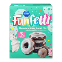 Pillsbury Funfetti Chocolate Cake Donut Mix with Candy Bits Perspective: Main