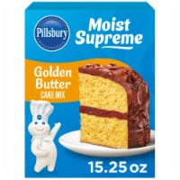 Pillsbury Moist Supreme Golden Butter Cake Mix, 15.25 oz Box Perspective: Main