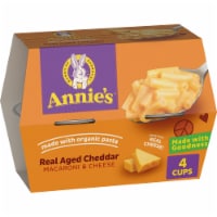 Annie's Real Aged Cheddar Mac N Cheese Macaroni and Cheese Dinner Cups 4PK