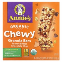 Annie's Organic Peanut Butter Chocolate Chip Granola Bar Perspective: Main