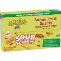 Annie's™ Organic Gluten Free Sour Bunny Fruit™ Flavored Snacks Perspective: Main