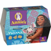 Annie's Disney Moana Pasta and Cheddar Macaroni and Cheese Cups, Kids Dinner Side or Snack, 4 Ct Perspective: Main