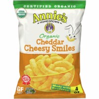 Annie's Organic Cheddar Cheesy Smiles Baked Corn Puffs Perspective: Main