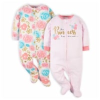 Gerber® Size 0-3M Princess Sleep 'n Play Footies in Pink
