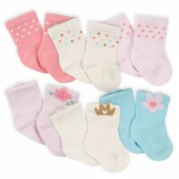 Gerber Wiggle-Proof Princess Crew Socks - 6 Pack