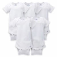 Gerber ONESIES Brand Size 3-6M 5-Pack Short Sleeve Bodysuits - White Perspective: Main