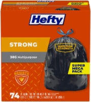 Hefty Ultra Strong Multipurpose Trash Bags, Black Large Flexible Bags with  Drawstring, White Pine Breeze Scent, 30 Gallon Bags, 25 CT Bags Per Pack