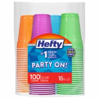 Hefty Mint Green Disposable Party On Plastic Cups, 18 oz, 50 Count 