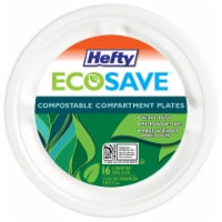 Hefty EcoSave 100% Compostable 10.13-Inch Paper Plates