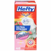 Hefty® Ultra Strong™ Drawstring Tall Kitchen Fabuloso® Watermelon Trash Bags Perspective: Main