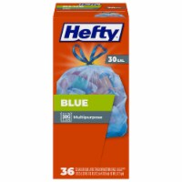 Hefty® Recycling Scent Free 30 Gallon Blue Drawstring Bags Perspective: Main