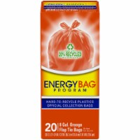 Hefty Energy Bag Program 8 Gallon Orange Flap Tie Bags Perspective: Main
