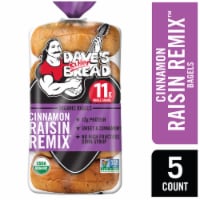 Dave's Killer Bread Cinnamon Raisin Remix Bagels Organic Cinnamon Raisin Bagels