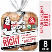 Dave's Killer Bread Burger Buns Done Right Organic White Bread Hamburger Buns