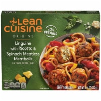 Lean Cuisine Origins Linguine with Ricotta & Spinach Meatless Meatballs Frozen Meal Perspective: Main