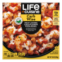 Life Cuisine Meatlovers Cauliflower Pizza Bowl Frozen Entrée