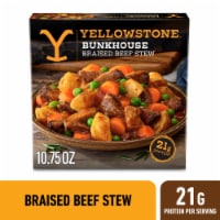 Yellowstone Braised Beef Stew Tender Prime Rib in Beer Gravy Russet Potatoes Carrots & Peas Frozen Perspective: Main