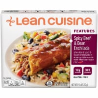 Lean Cuisine Features Spicy Beef & Bean Enchilada Frozen Meal Perspective: Main