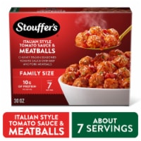 Stouffer’s Italian Style Tomato Sauce & Meatballs Family Size Frozen Meatballs Perspective: Main
