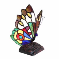 CHLOE Lighting KACY 7 Tiffany-style 1 Light Butterfly Accent Table Lamp 9  Tall