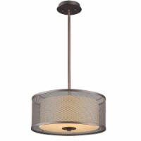 CHLOE Lighting AUDREY Transitional 3 Light Rubbed Bronze Ceiling Pendant 15 Wide