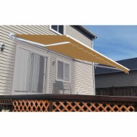ALEKO Retractable Motorized 13 x 10 Feet Home Patio Canopy Awning Sunshade Sand