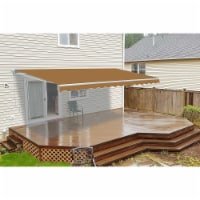 ALEKO Retractable Motorized 20 x 10 Feet Home Patio Canopy Awning Sunshade Sand