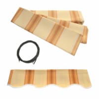 ALEKO Awning Fabric Replacement for Retractable 8 x 6.5 Ft Awning Multi Yellow