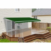 ALEKO Retractable Motorized 16 x 10 Feet Home Patio Canopy Awning Sunshade Green