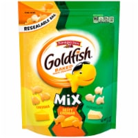 Pepperidge Farm Goldfish Mix Cheddar + Zesty Cheddar + Parmesan Crackers Perspective: Main