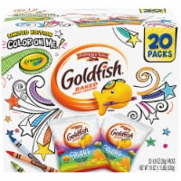 Goldfish Special Edition Color on Me! Colors Cheddar Baked Snack Crackers Perspective: Main