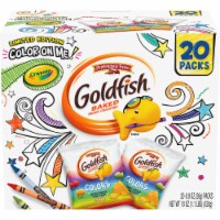 Goldfish Special Edition Color on Me! Colors Cheddar Baked Snack Crackers Perspective: Main