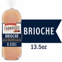 Pepperidge Farm Farmhouse Brioche Hamburger Buns, 6-Pack Bag Perspective: Main