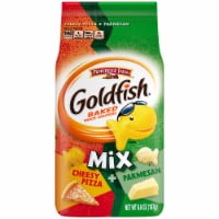 Goldfish Mix Cheesy Pizza + Parmesan Baked Snack Crackers Perspective: Main