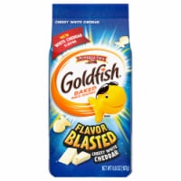 Goldfish Flavor Blasted White Cheddar Baked Snack Crackers Perspective: Main