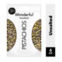 Wonderful Pistachios, No Shells Unsalted 6 Ounce Resealable Pouch Perspective: Main