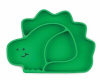 Bumkins Silicone Grip Dinosaur Shapped Dish - Green