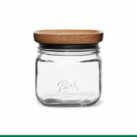 Ball® Four Cup Stack & Store Glass Jar With Wooden Lid Perspective: Main