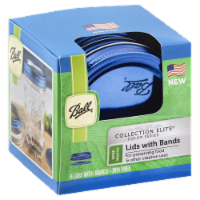 Ball Collection Elite Color Series Mason Jar Lids with Bands - 6 pk - Blue Perspective: Main