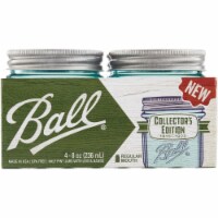 Ball® Collector's Edition Regular Mouth Half Pint Glass Jars with Lids and Bands - Aqua Perspective: Main