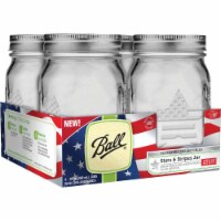 Ball® Stars & Stripes Keepsake Clear Jars Perspective: Main