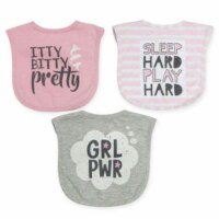 Neat Solutions® 3-Pack Girl Water Resistant Heather Infant Bibs in Pink Multi Perspective: Main